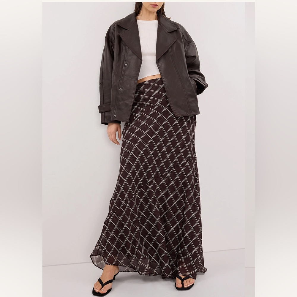 Dish Arlington choc midi skirt size 6